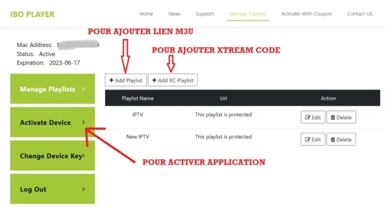 IBO Player ajouter playliste