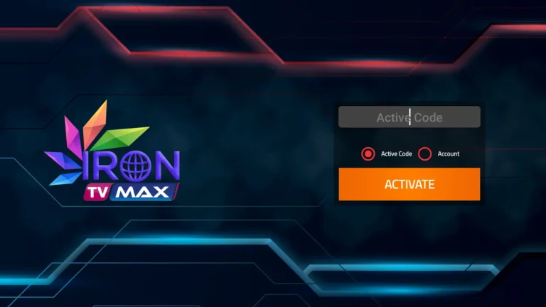 Interface de l'application IRONTV PRO