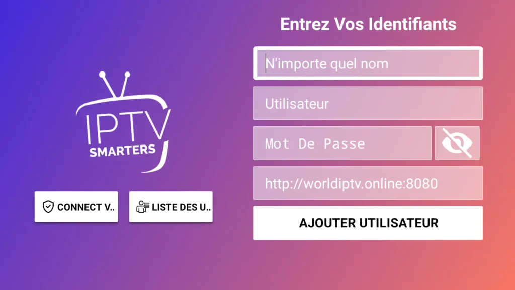 SMARTER IPTV PRO Interface