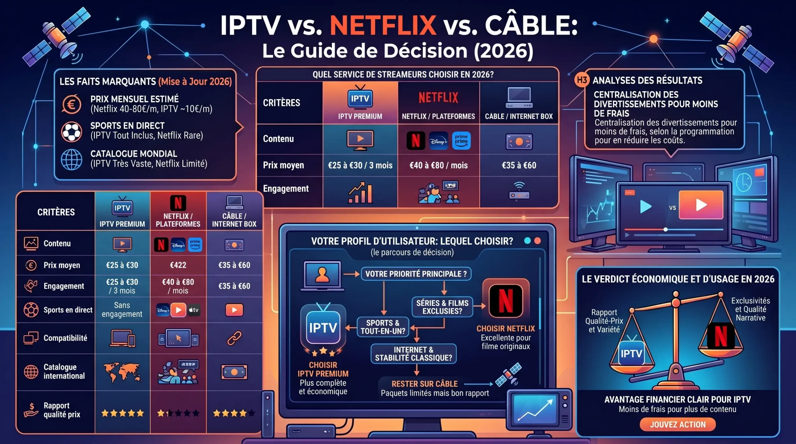 PTV vs Netflix : Lequel choisir ? Comparatif complet, prix, légalité et qualité 4K
